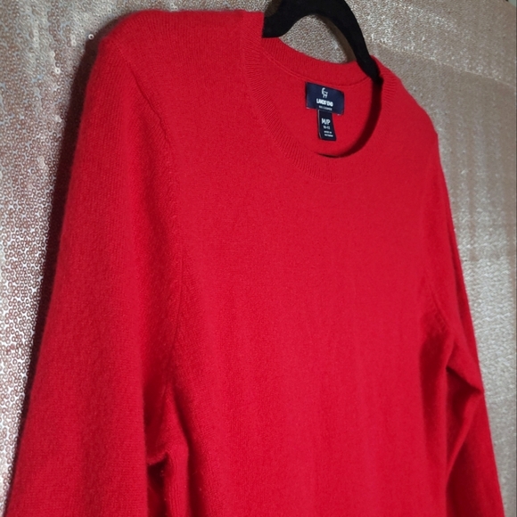 Lands' End EUC MP 100% cashmere Red sweater - Picture 6 of 8